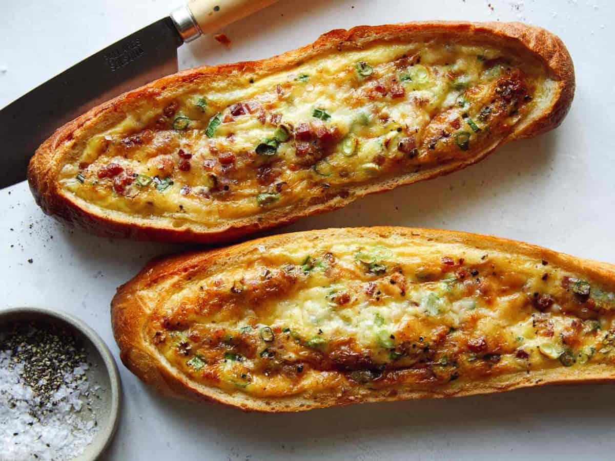 Baked Egg Boats - cooking teach