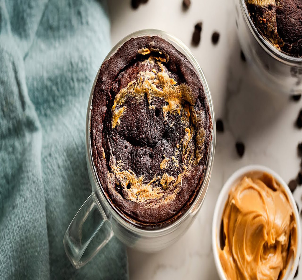 Chocolate Peanut Butter Mug Cake - cooking teach