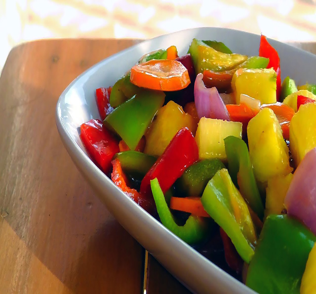 Homemade easy Sweet & Sour Vegetables - cooking teach